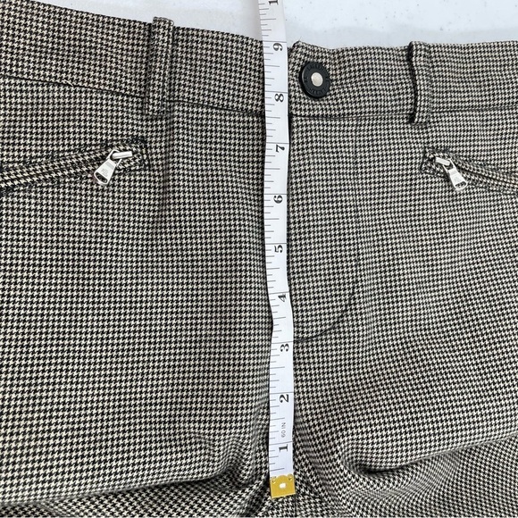Lauren Ralph Lauren Herringbone Cotton Straight Leg Stretch Zipper Pockets Pant - Picture 10 of 13